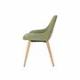 2x Upholstered chair Solid wood Textile Antique green 2