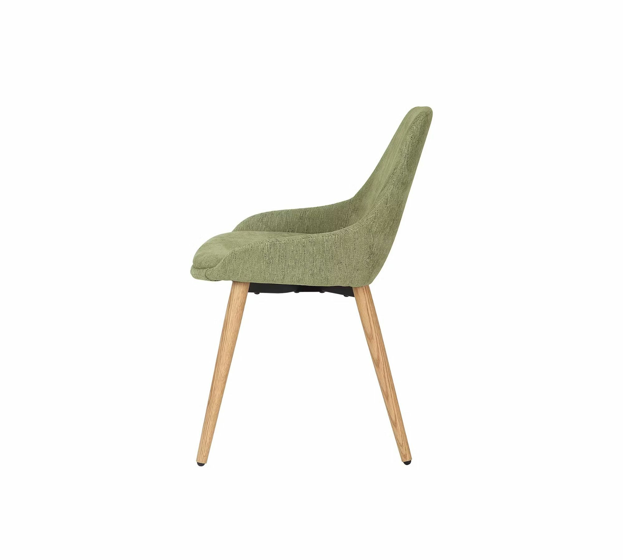 2x Upholstered chair Solid wood Textile Antique green 2