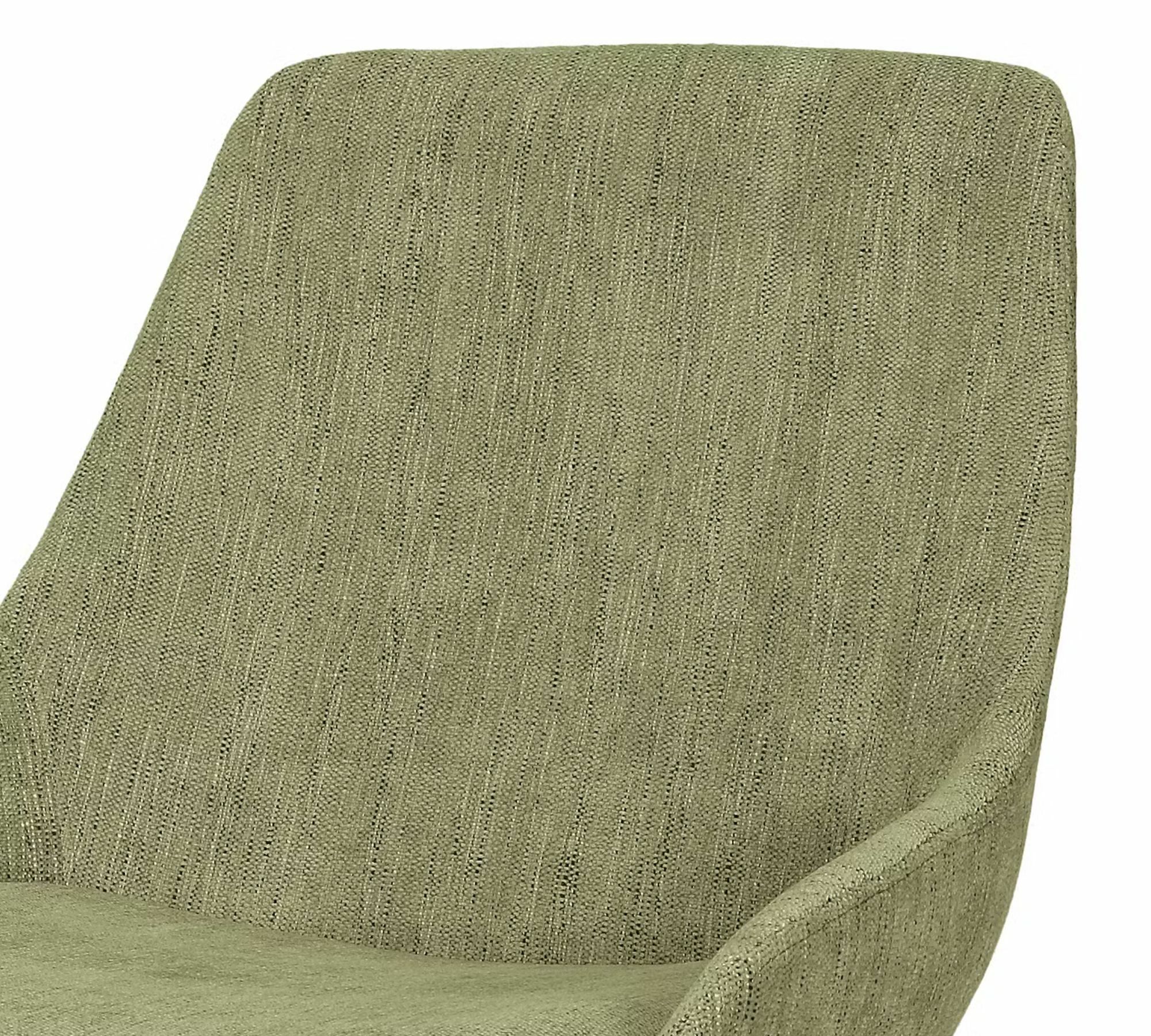 2x Upholstered chair Solid wood Textile Antique green 4