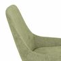 2x Upholstered chair Solid wood Textile Antique green 5