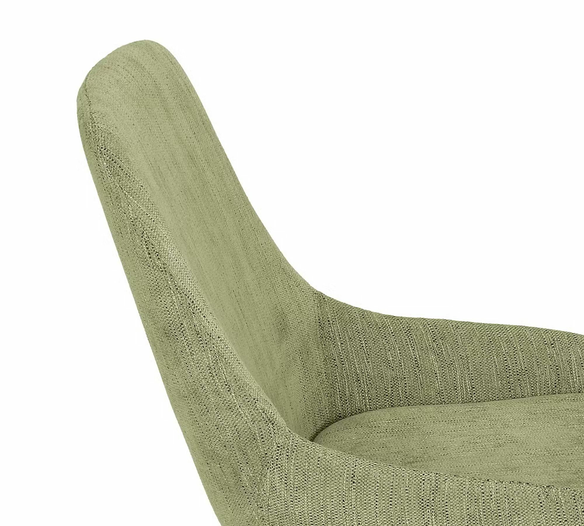 2x Upholstered chair Solid wood Textile Antique green 5
