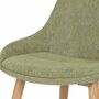 2x Upholstered chair Solid wood Textile Antique green 7