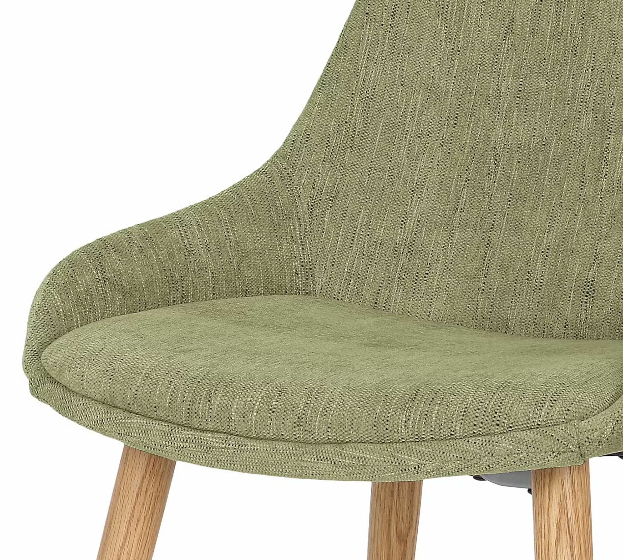 2x Upholstered chair Solid wood Textile Antique green 7
