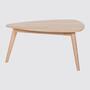 Coffee table beech solid brown 2
