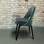 6x Saarinen Conference chairs Velvet Wood Grey 7