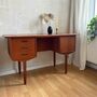 Schreibtisch Midcentury Design Teakholz 2