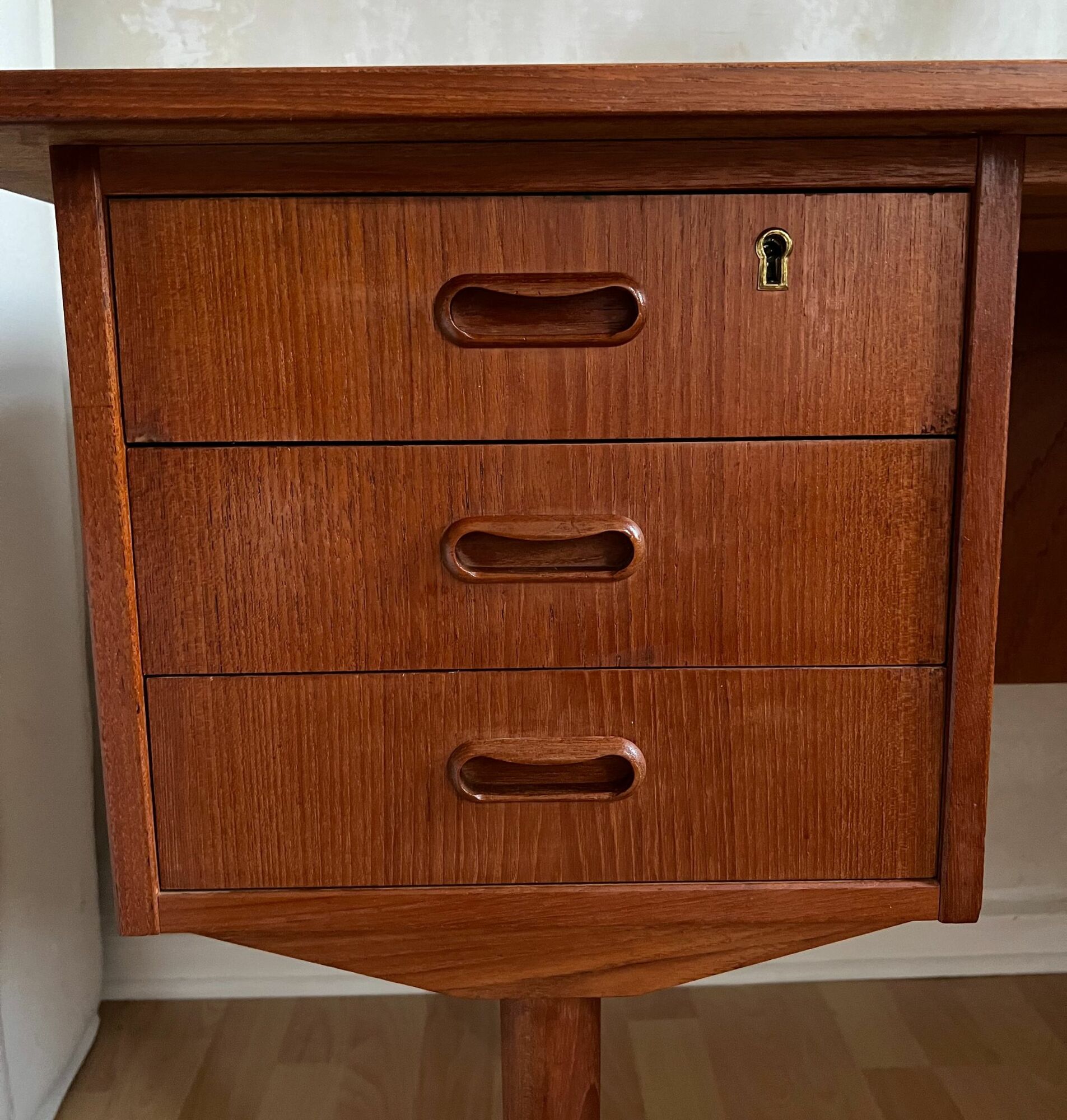 Schreibtisch Midcentury Design Teakholz 3