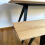 Klapptisch Knikke mit Bank aus Massivholz 1