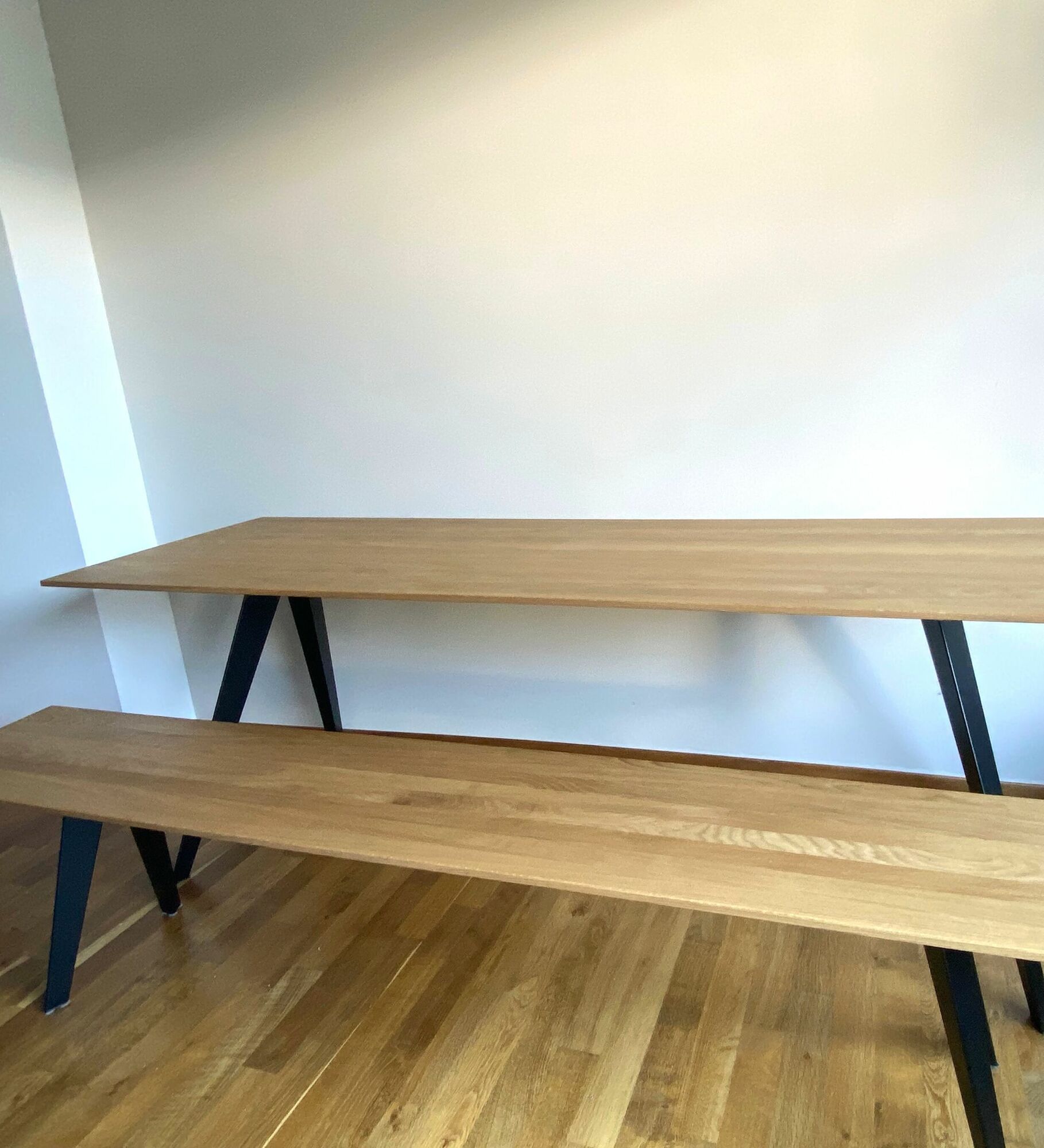 Klapptisch Knikke mit Bank aus Massivholz 2