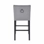 Barstuhl Samt Holz Grau 4