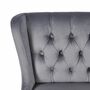 Barstuhl Samt Holz Grau 5