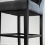 Barstuhl Samt Holz Grau 9
