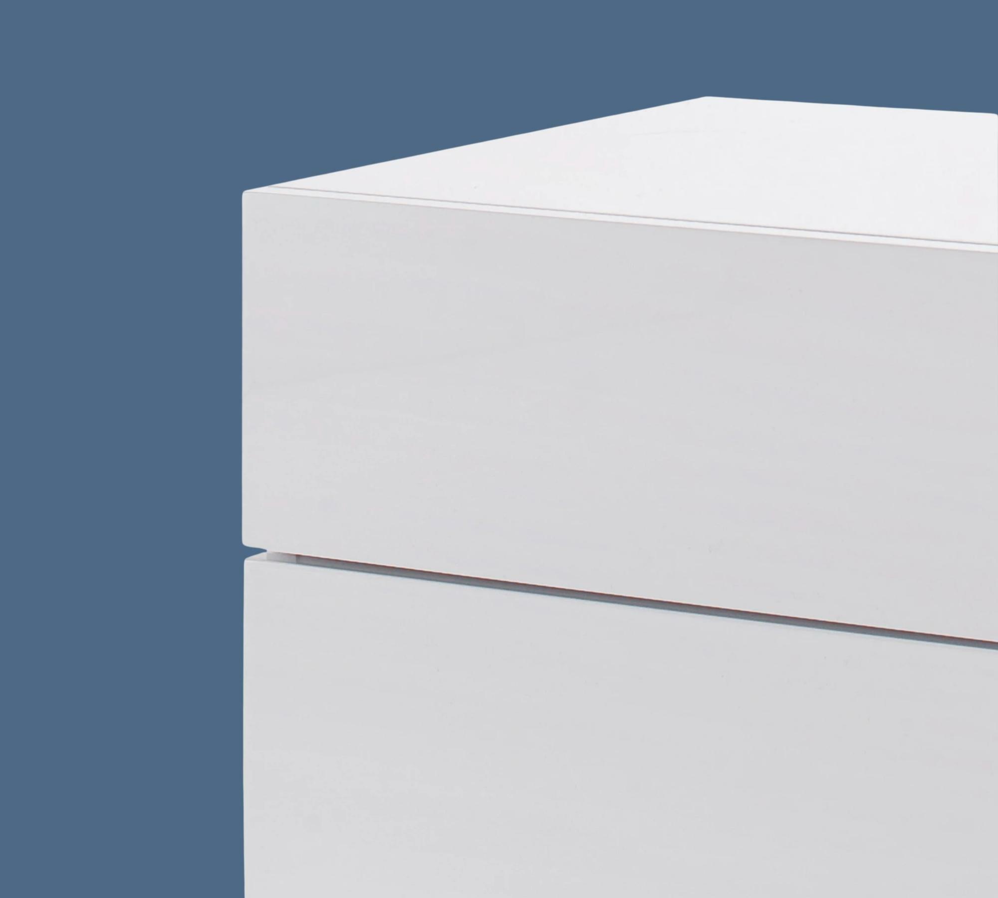 Nachtschrank mit Metallfuß Weiß 2