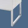 Nachtschrank mit Metallfuß Weiß 3