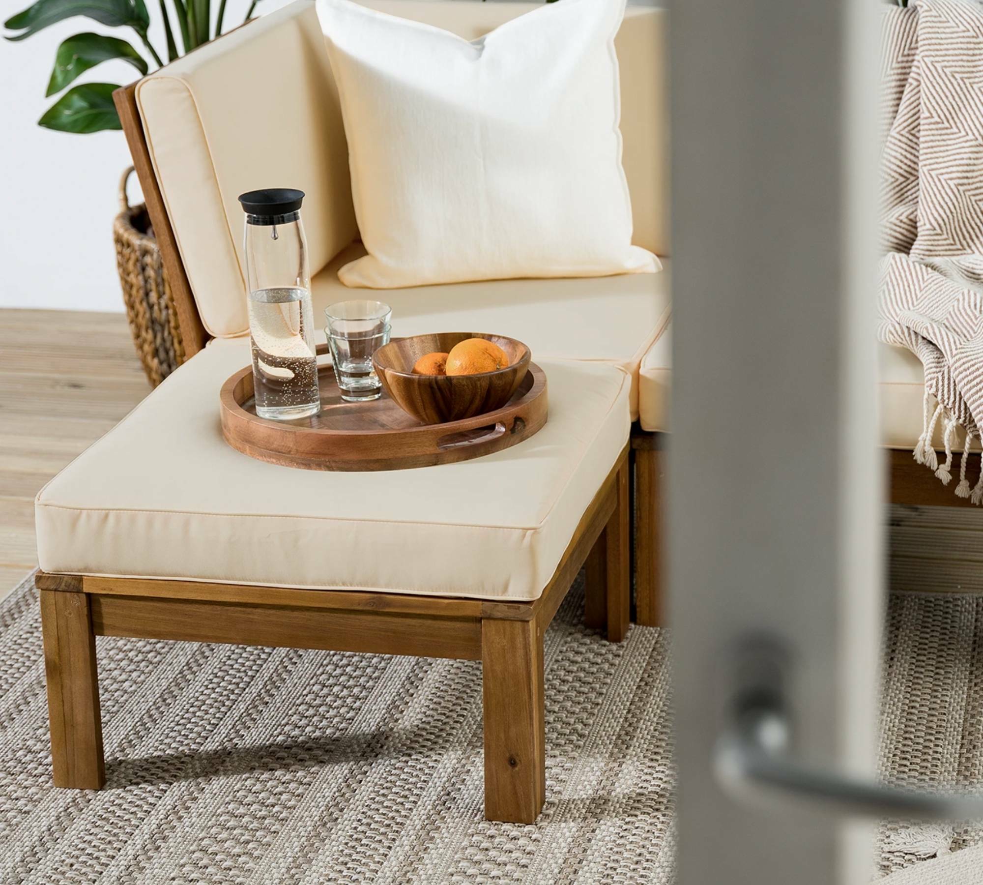 Loungetisch Akazie Massiv Braun 5