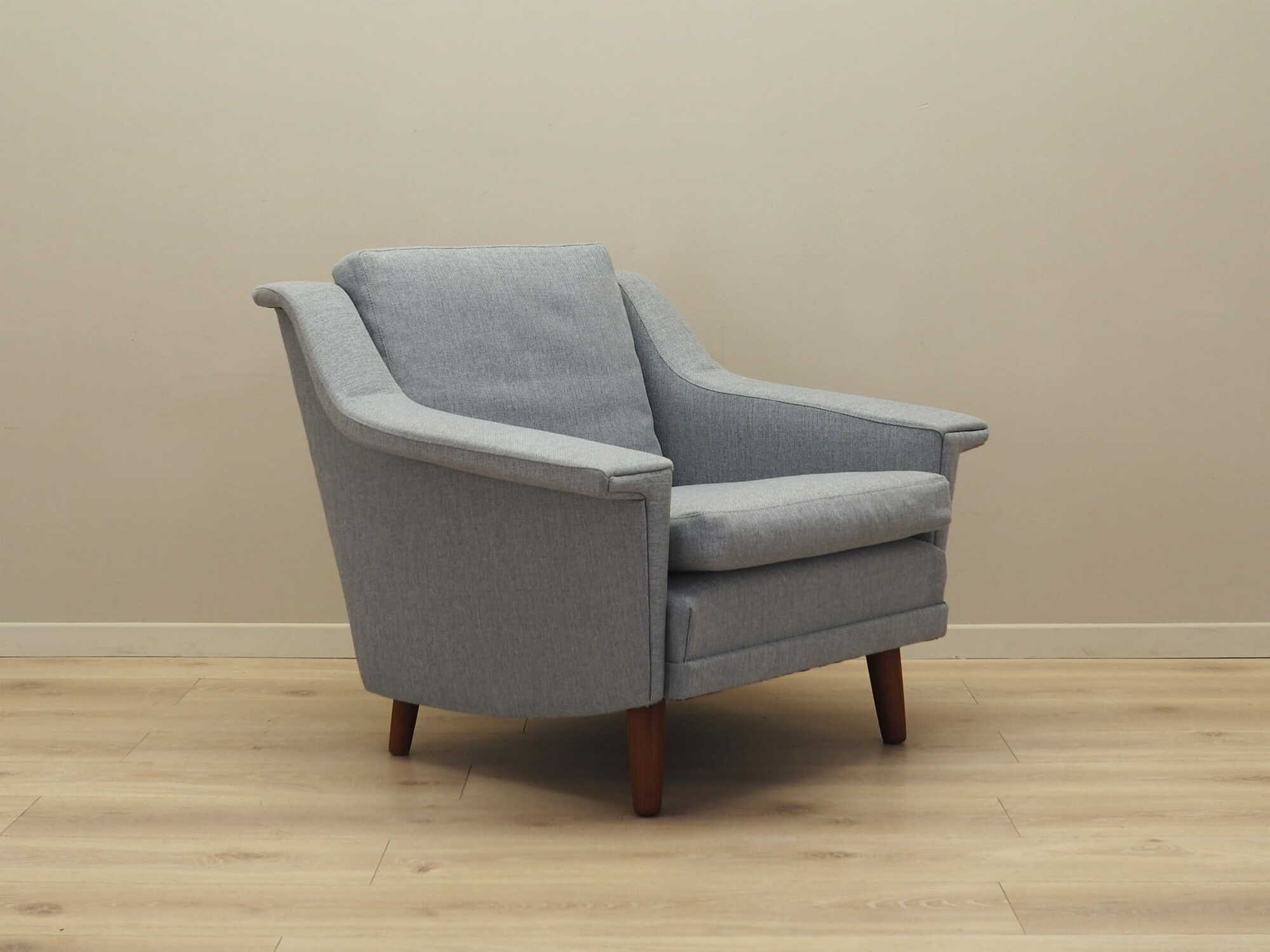 Armchair Textile Wood Grey 1960s 7