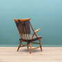 Vintage armchair beech fabric brown 1960s 5