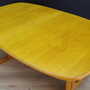 Vintage Table Ash Wood Brown 1960s 4