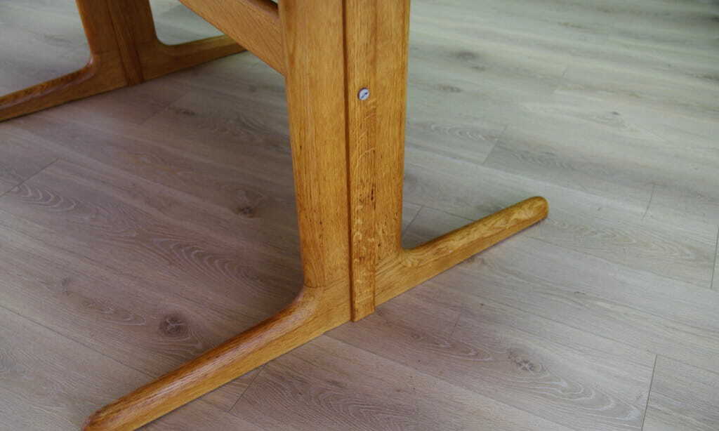 Vintage Table Ash Wood Brown 1960s 6