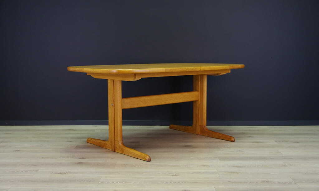 Vintage Table Ash Wood Brown 1960s 2