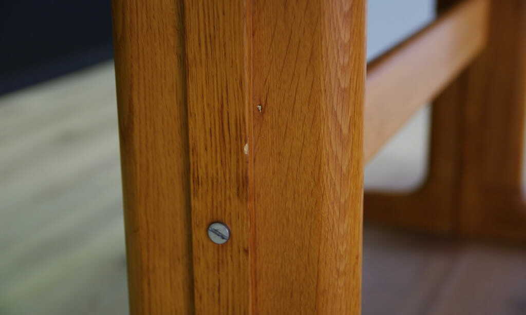 Vintage Table Ash Wood Brown 1960s 9