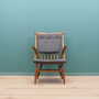 Vintage armchair beech fabric brown 1960s 1