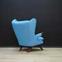 Vintage Sessel Teakholz Textil Blau 1960er Jahre 6