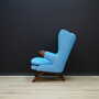 Vintage Armchair Teak Textile Blue 1960s 9