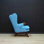 Vintage Armchair Teak Textile Blue 1960s 5