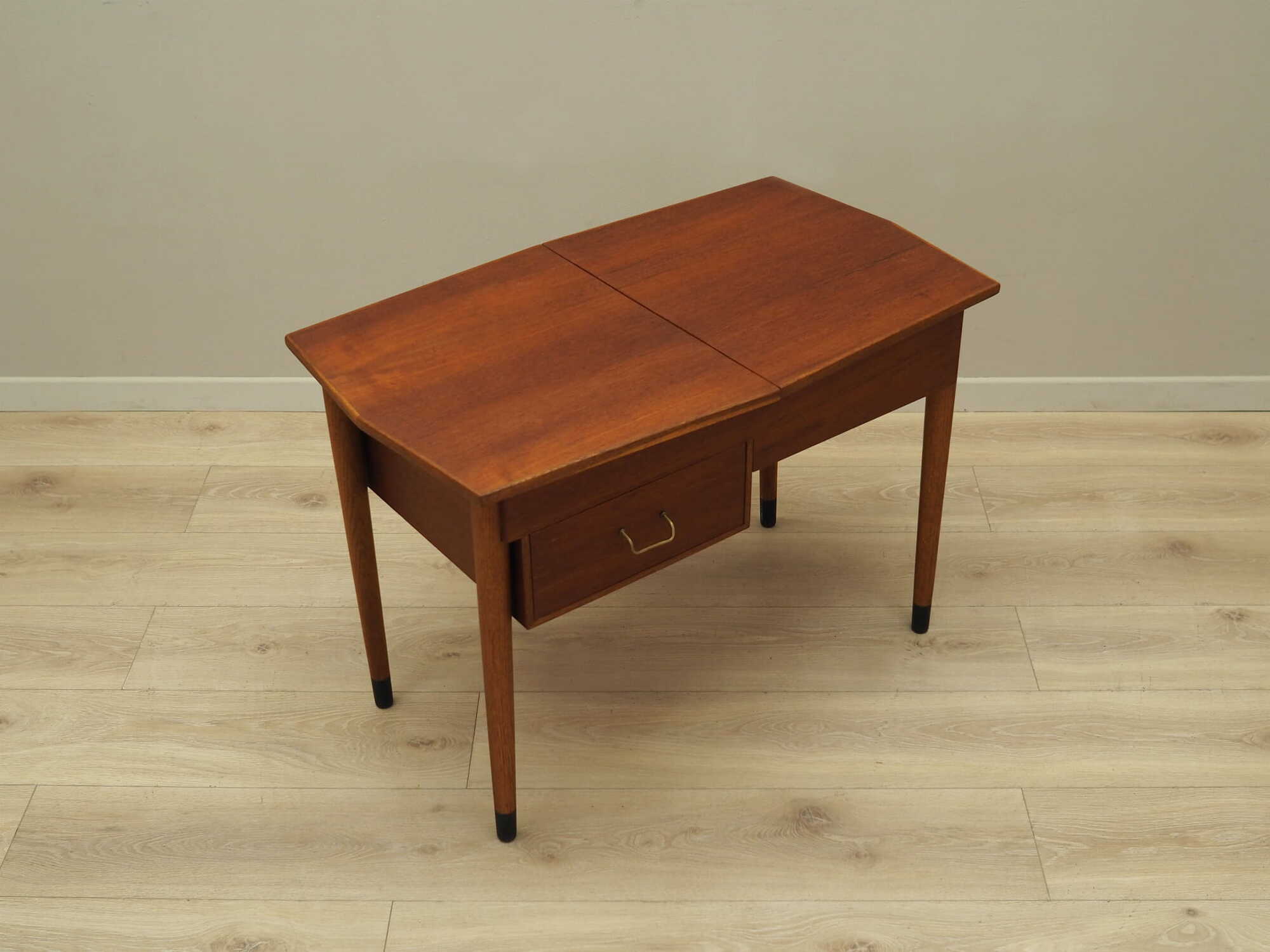 Vintage sewing table teak brown 1960s 5