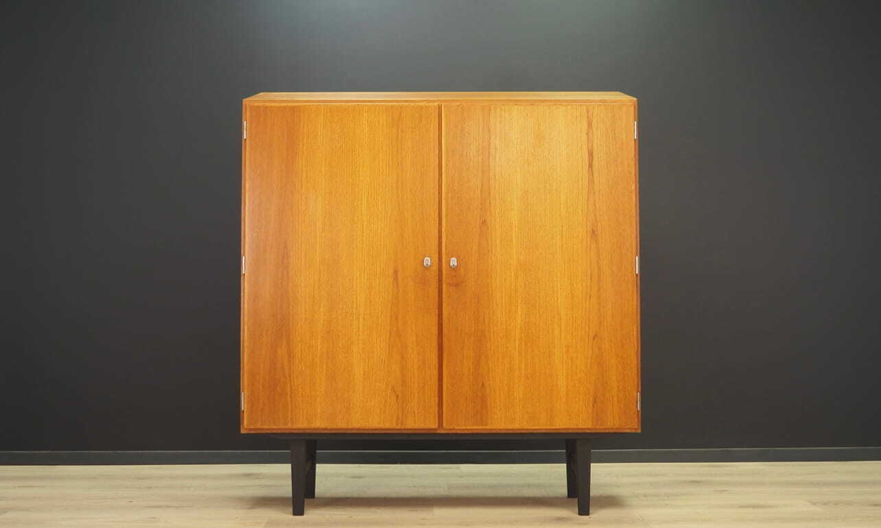Vintage cabinet teak wood beige 1970s 1