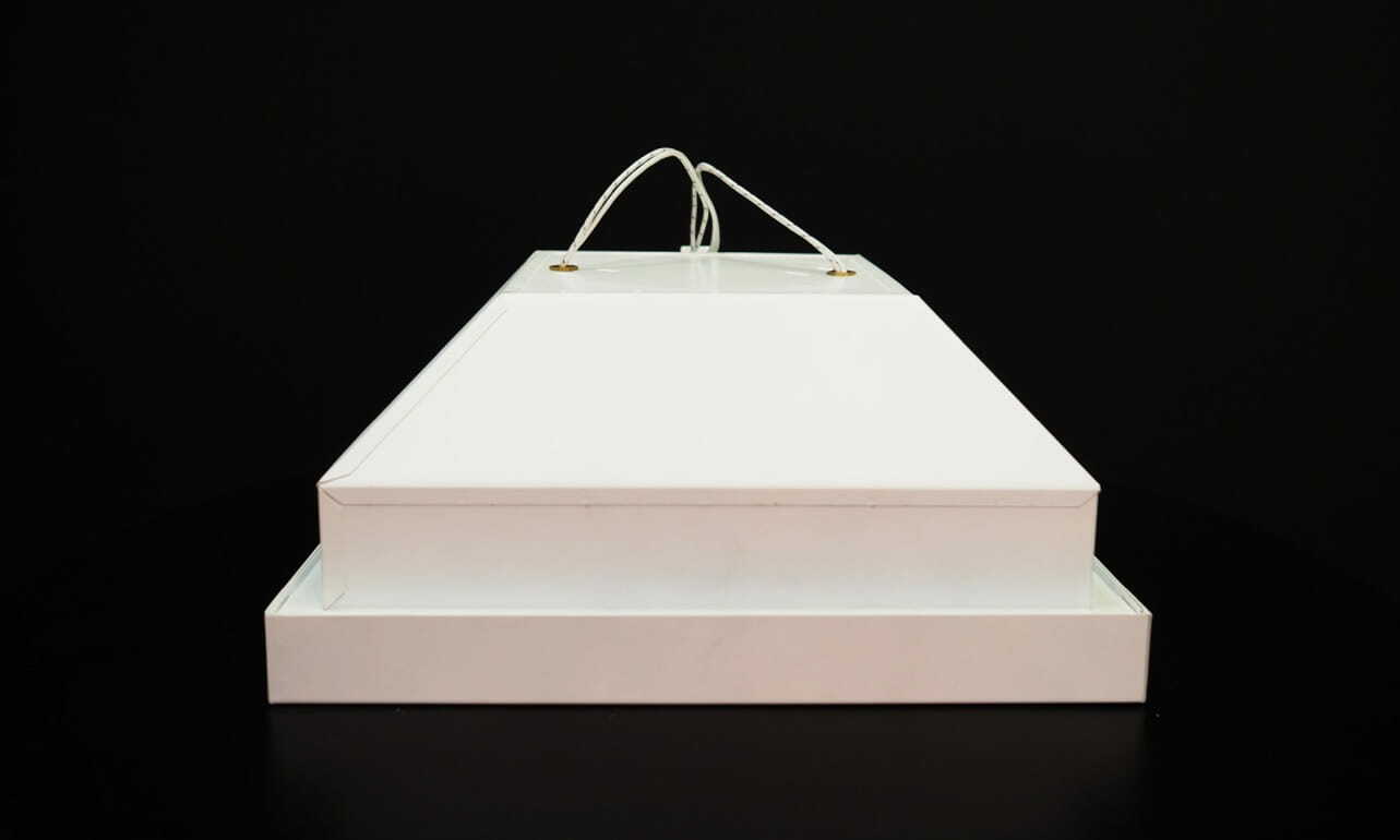 Vintage Pendant Lamp Metal White 1970s 1