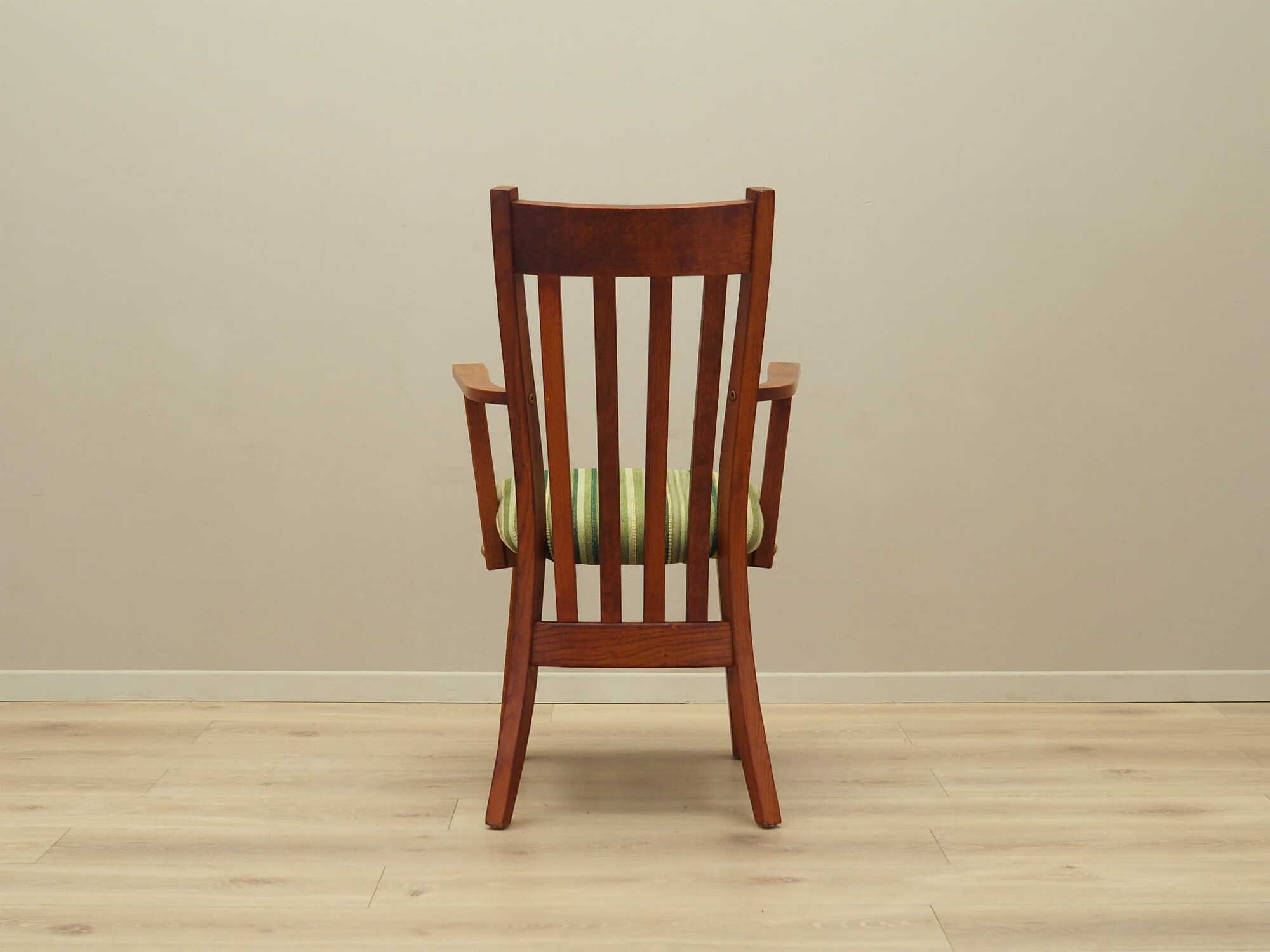 Vintage armchair Teak wood Textile Brown 1970s 5