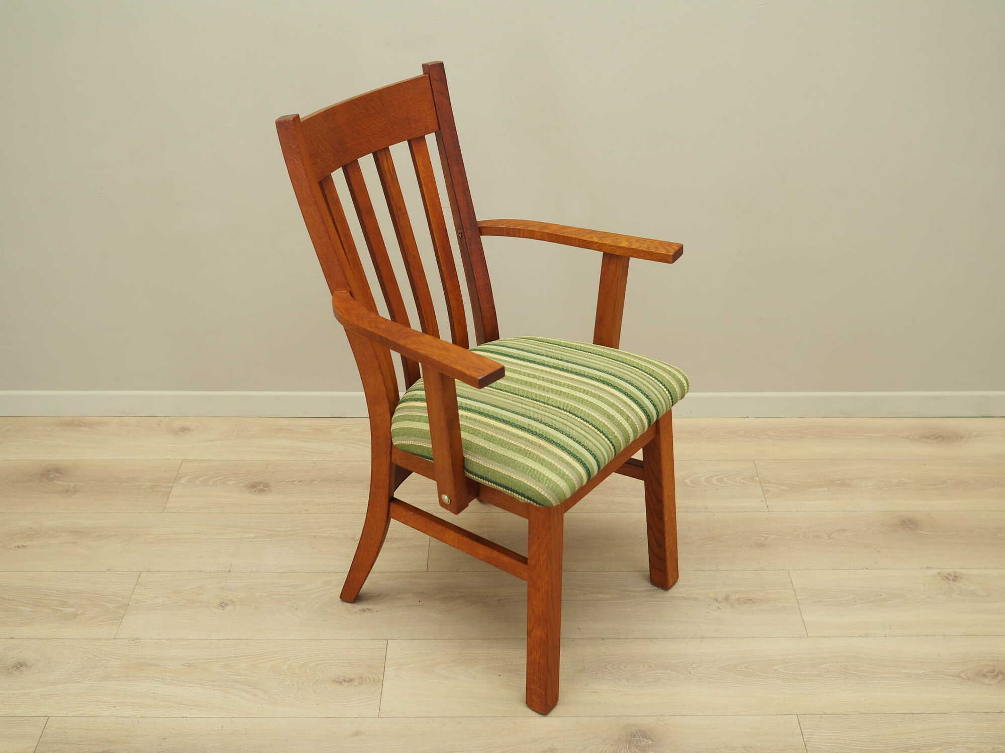Vintage armchair Teak wood Textile Brown 1970s 8