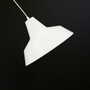 Vintage pendant lamp metal white 1970s 4