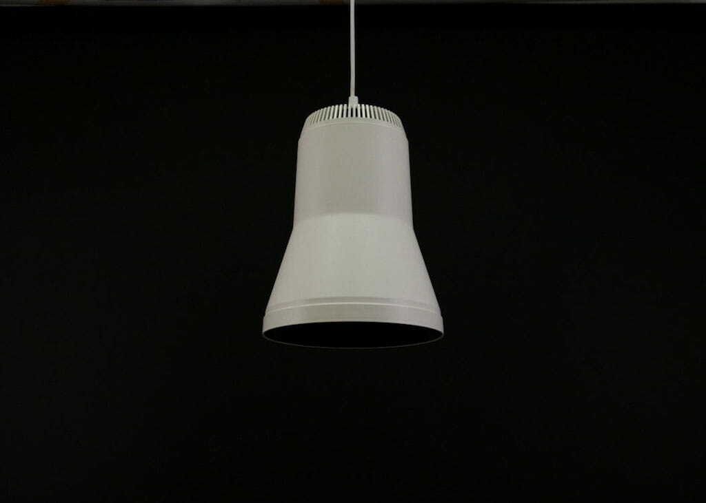 Vintage pendant lamp plastic white 1970s 
 3