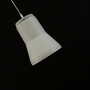 Vintage pendant lamp plastic white 1970s 
 4
