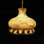 Vintage Chandelier Ceramic Yellow 1960s 1