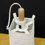 Vintage table lamp metal white 1970s 3