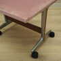 Vintage footstool Textile Wood Pink 1960s 5