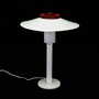 Vintage table lamp metal white 1960s 4