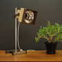 Vintage Tischlampe Metall Kunststoff Creme 1960er Jahre  1
