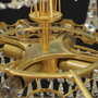 Vintage Chandelier Brass Glass Gold 1970s 4