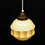 Vintage pendant lamp glass cream 1970s 2