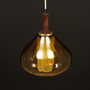 Vintage Pendant Lamp Glass Brown 1970s 2
