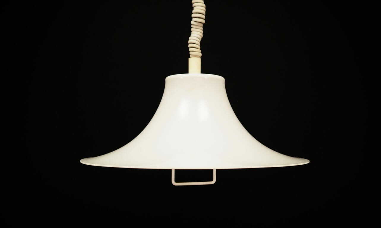 Vintage pendant lamp Plastic White 1970s 1