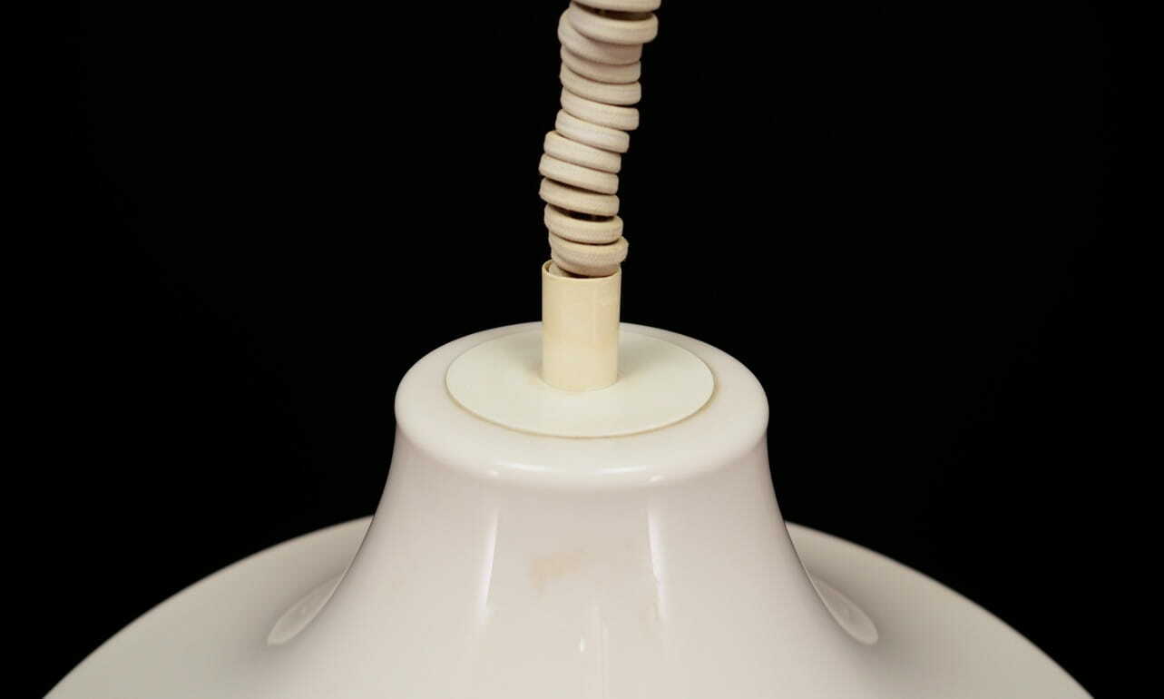 Vintage pendant lamp Plastic White 1970s 4