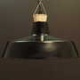 Vintage pendant lamp metal black 1960s 1