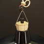 Vintage pendant lamp metal black 1960s 4