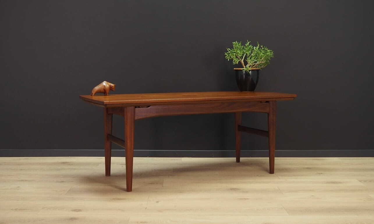 Vintage Bank Teak Wood Brown 1970s 2